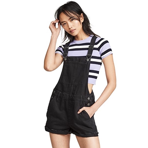 Madewell Pants - MADEWELL ADIRONDACK SHORT OVERALLS IN WASHED BLACK